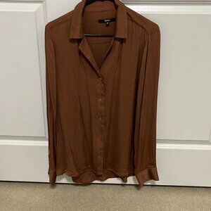 Washable Stretch Silk Notch Collar Blouse